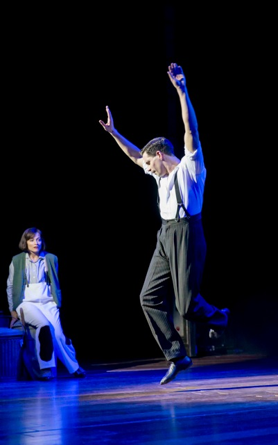 Lara Pulver (Louise) and Dan Burton (Tulsa) in Gypsy. (c) Johan Persson