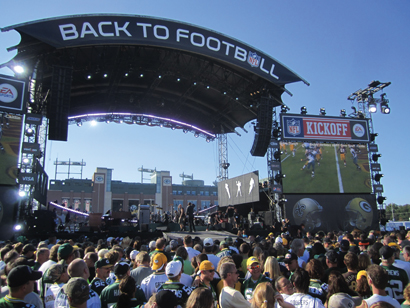 NFL Kickoff 2011 concert stage