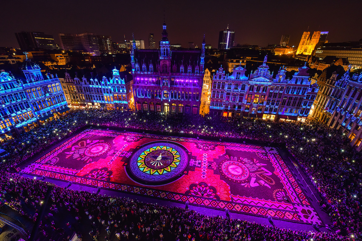 Flower Carpet In Brussels’ Grand Place Lit With Chauvet Professional ...